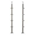 PSG poste de balaustrada de canto em aço AISI 304 ø42,4 mm H1060 mm com suportes para tubos ø12 mm 001-206 (1)
