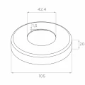 Poste de balaustrada passante PSG Ø42,4 mm em aço inoxidável AISI 304 – 4 suportes Ø12, montagem no pavimento 001-207 (5)