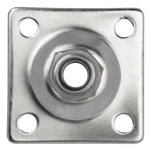 PSG placa para dobradiça regulável M16 80×80 mm – aço inoxidável AISI 304