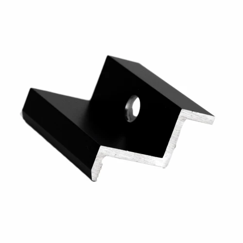 Grampo final H32 alumínio 6060 furo M8 Anodizado PV-03-04