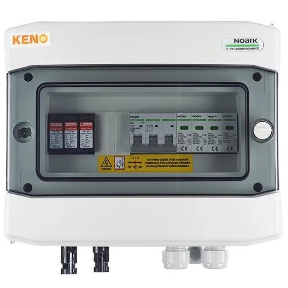 Caixa de junção com para-raios CC + CA, 1000V tipo 1+2, 1x string FV, 1x MPPT // ogr. AC tipo 1+2, 16A 3-F tipo SH-90 DCAC